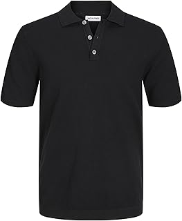 Jack & Jones Men's Emil Knit Polo Short-Sleeves Sweater