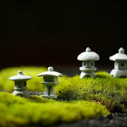Miniatura 5 de Figuras de pagoda japonesa en miniatura, decoración asiática, pecera, acuario, accesorios de jardín de hadas, terrario zen, decoraciones de bonsái