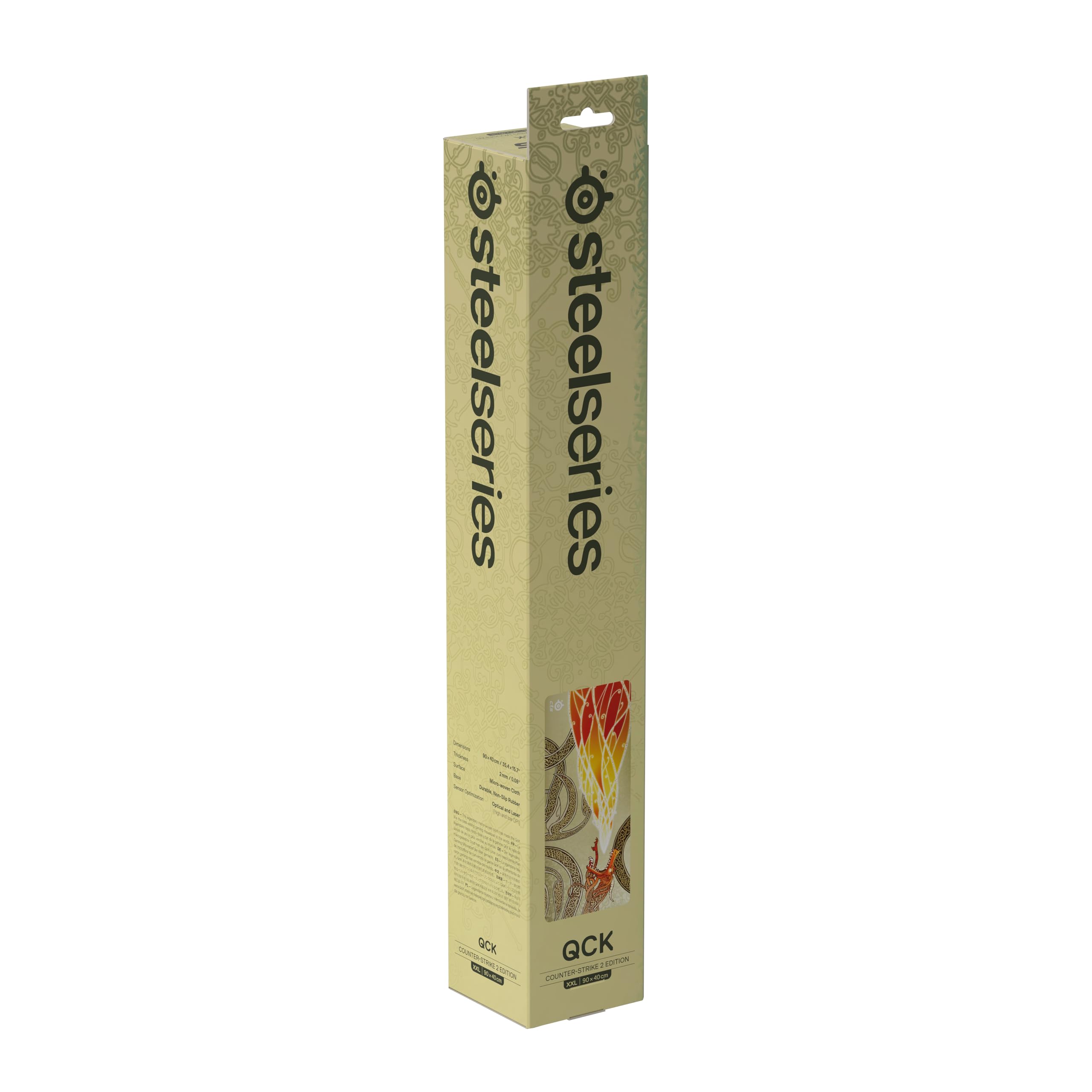 SteelSeries Alfombrilla Gaming QcK - CS2 Dragon Lore - Tela XXL - Cubre escritorios - Gran rastreo y Estabilidad - Optimizada para sensores de Gaming - para los géneros FPS, acción y RPG