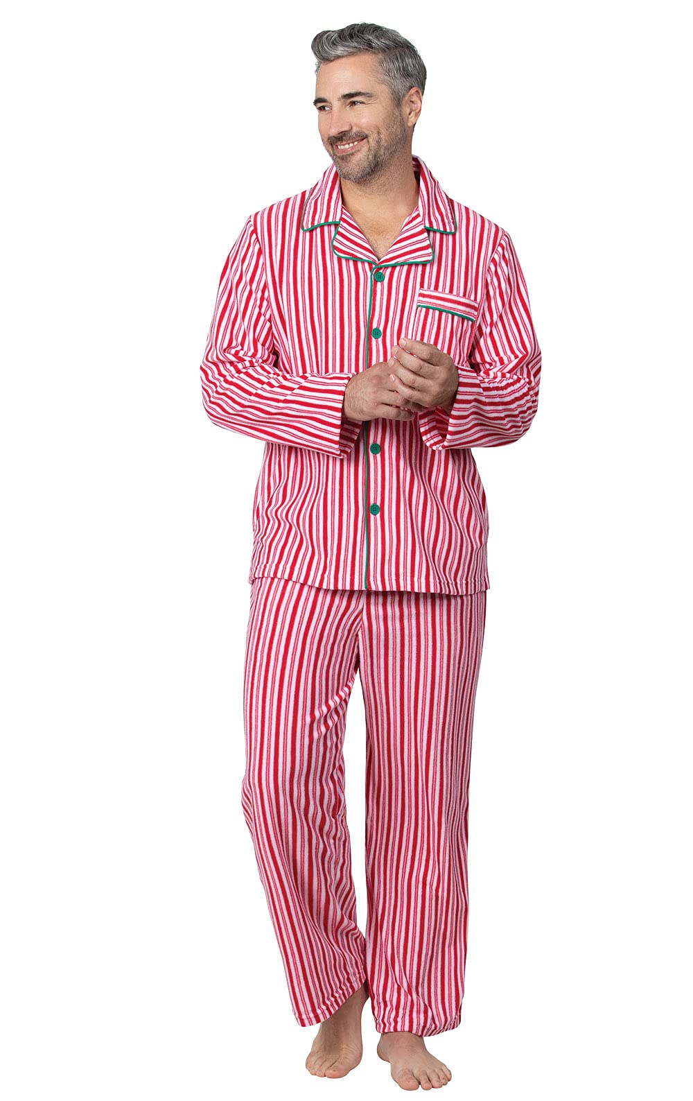 PajamaGram Pajamas Set for Men - Fleece Men Christmas Pajamas