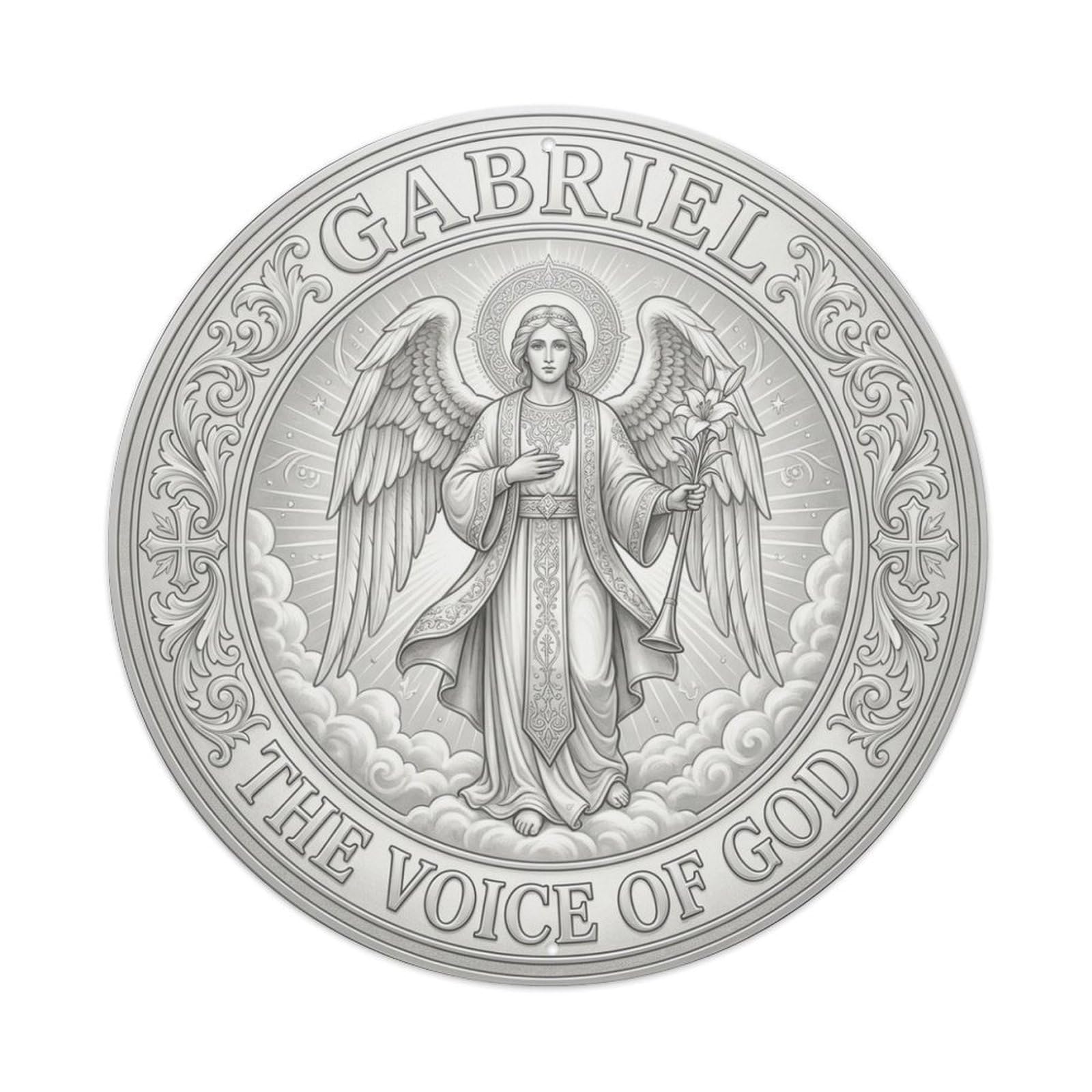 The Voice of God Archangel Gabriel Messenger Metal Tin Sign