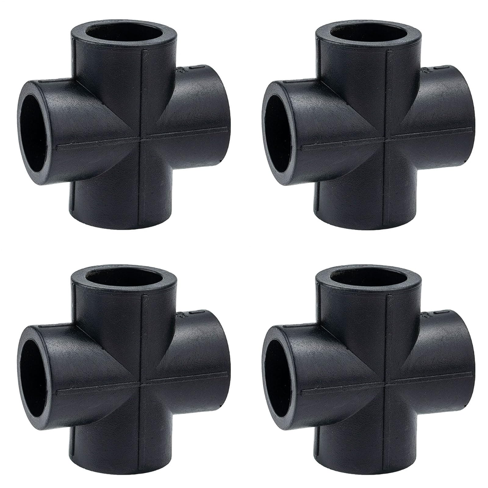 Connettore a Quattro Vie in PE for Tubi e raccordi dell'Acqua Connessione con Presa for Fusione di Calore, 4 Pezzi for Confezione(PE 63 (2''))
