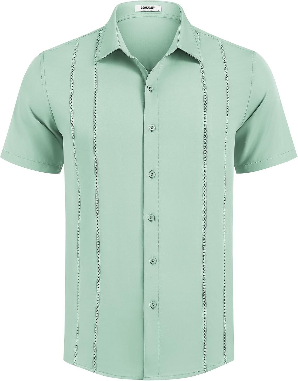  Mens Cuban Guayabera Shirt Short Sleeve Button Down Shirts Summer Beach Vacation Shirts thumbnail