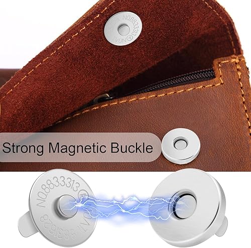 Miniatura 5 de 40 juegos de botones magnéticos a presión de 0.55 pulgadas (0.551 in), cierre magnético, broches magnéticos para bolsos y bolsos, ropa, bolsa de