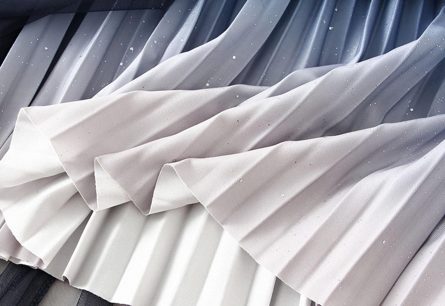 Womens Tulle Skirts Mesh Fairy Layered Skirt Elastic Waist Pleated A-Line Skirts Wedding Party Casual Tulle Skirt - Image 5