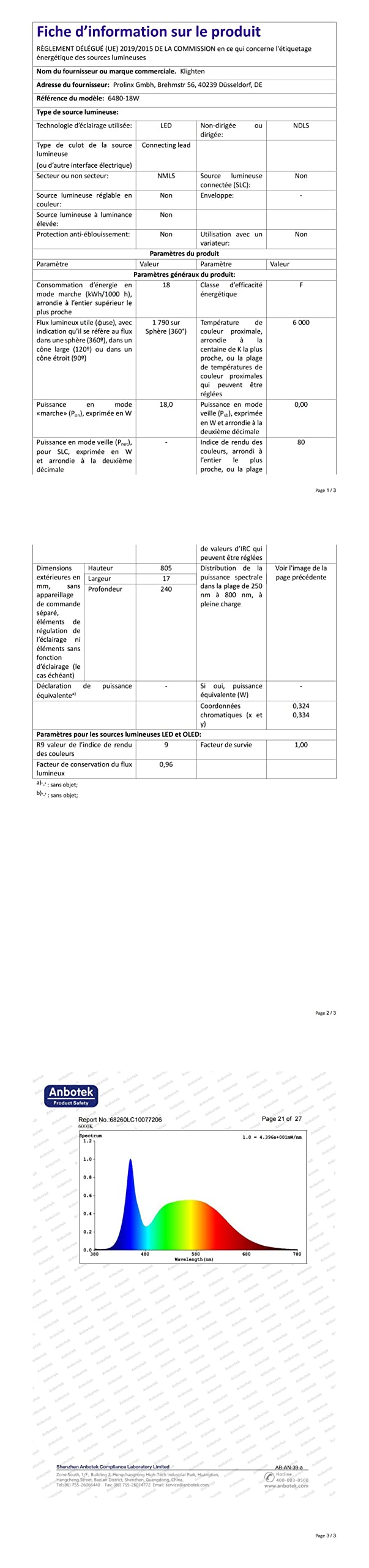Klighten Lampada da Specchio a LED per Bagno18W 1170LM Bianco freddo 5500K Lampada da parete IP44 Lampada Specchio Bagno acciaio inox 80CM