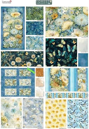 Timeless Treasures - Forest Whisper - Solid Texture - Blue