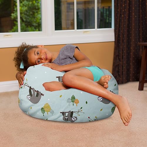 Miniatura 207 de Posh Creations - Sillón puff para niños, adolescentes y adultos, incluye funda extraíble y lavable a máquina, grande de 38 pulgadas, piel de conejo