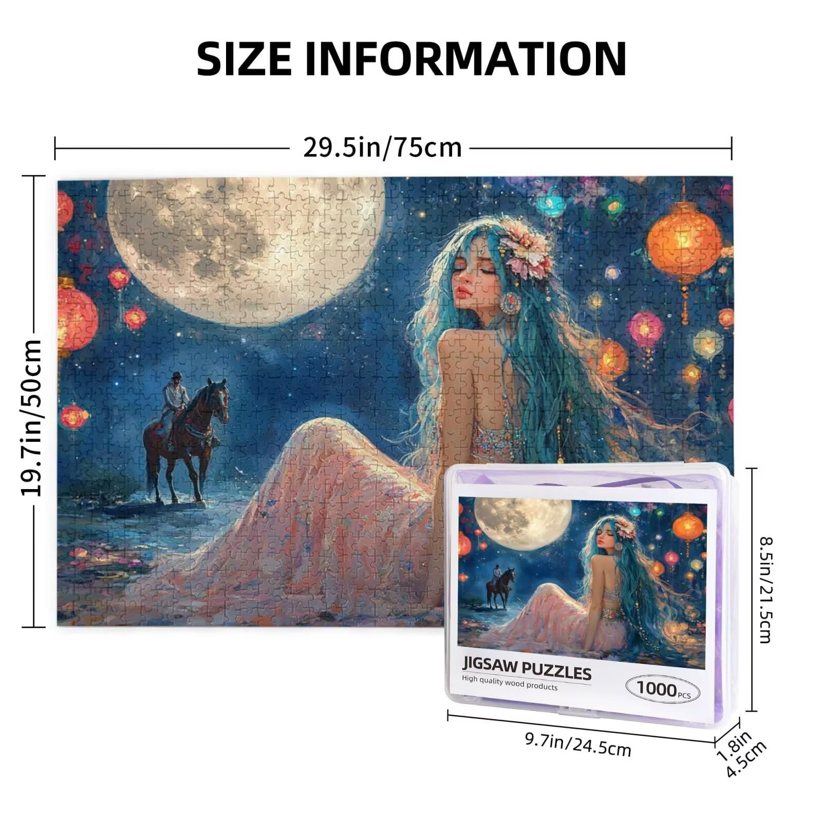 Kobiety Puzzle 5000 Pieces Krajobraz Puzzle Dorośli Początkujący z pudełkiem prezentowym, DIY Interaktywne puzzle Rodzinna wymagająca gra, Relief Relief Home Wall Decor Art Prezent dla mężczyzn 100 x