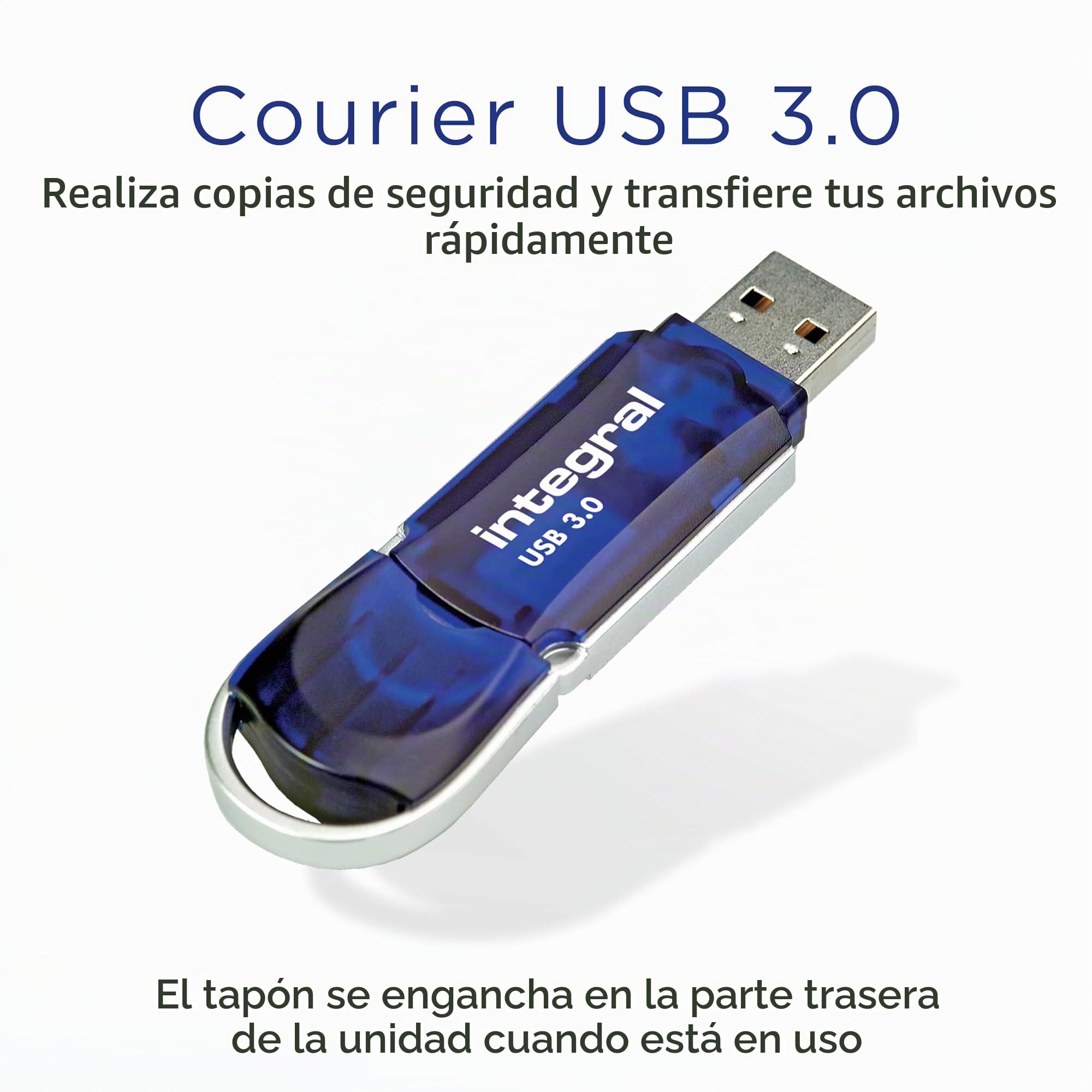 Integral Pen Drive Memoria USB 3.0 Courier de 512 GB Azul hasta 30 MBs