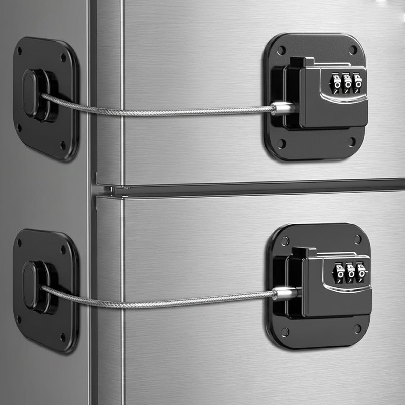 Cerradura de seguridad resistente para nevera y cajón con combinación negra