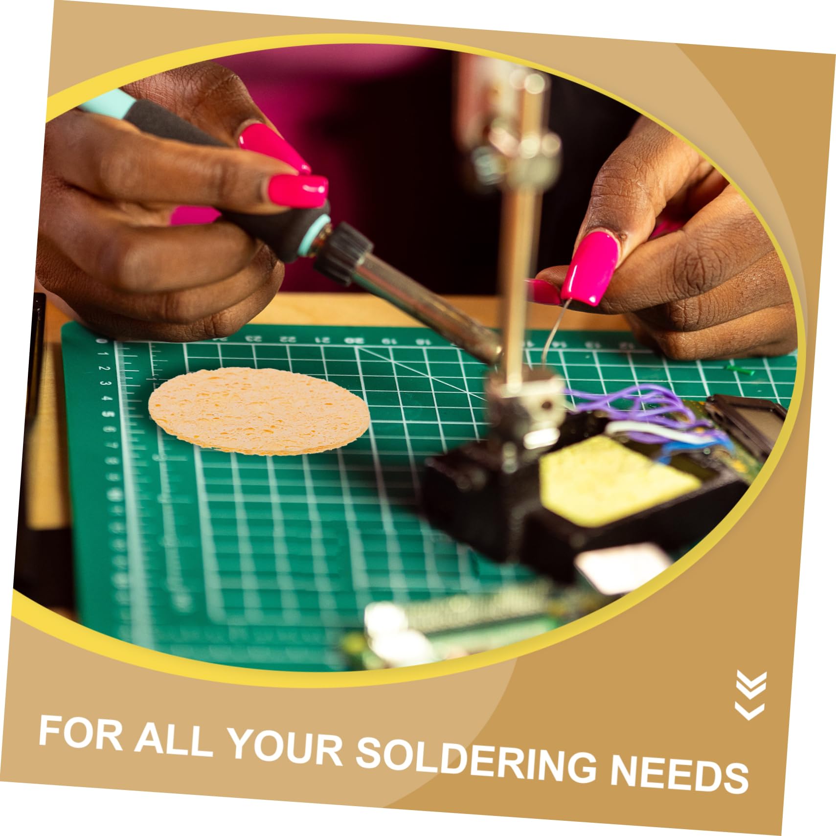 ARTIBETTER 10-pack Soldering Iron Tip Cleaning Sponge Soldering Tip Solder Sponge for Electronics