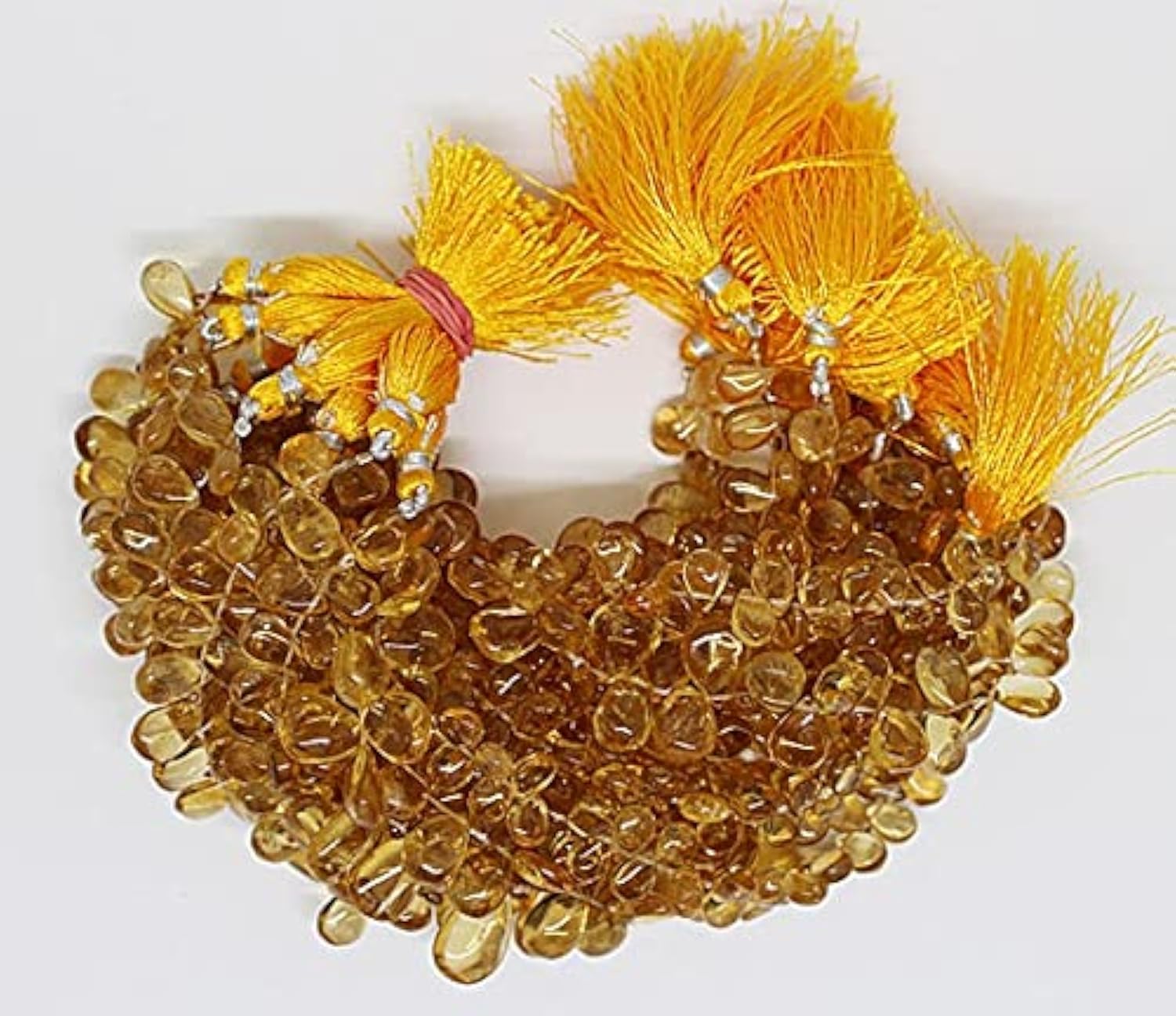 Perles citrine naturelle 7x11mm pierres véritables pour fil de bijoux