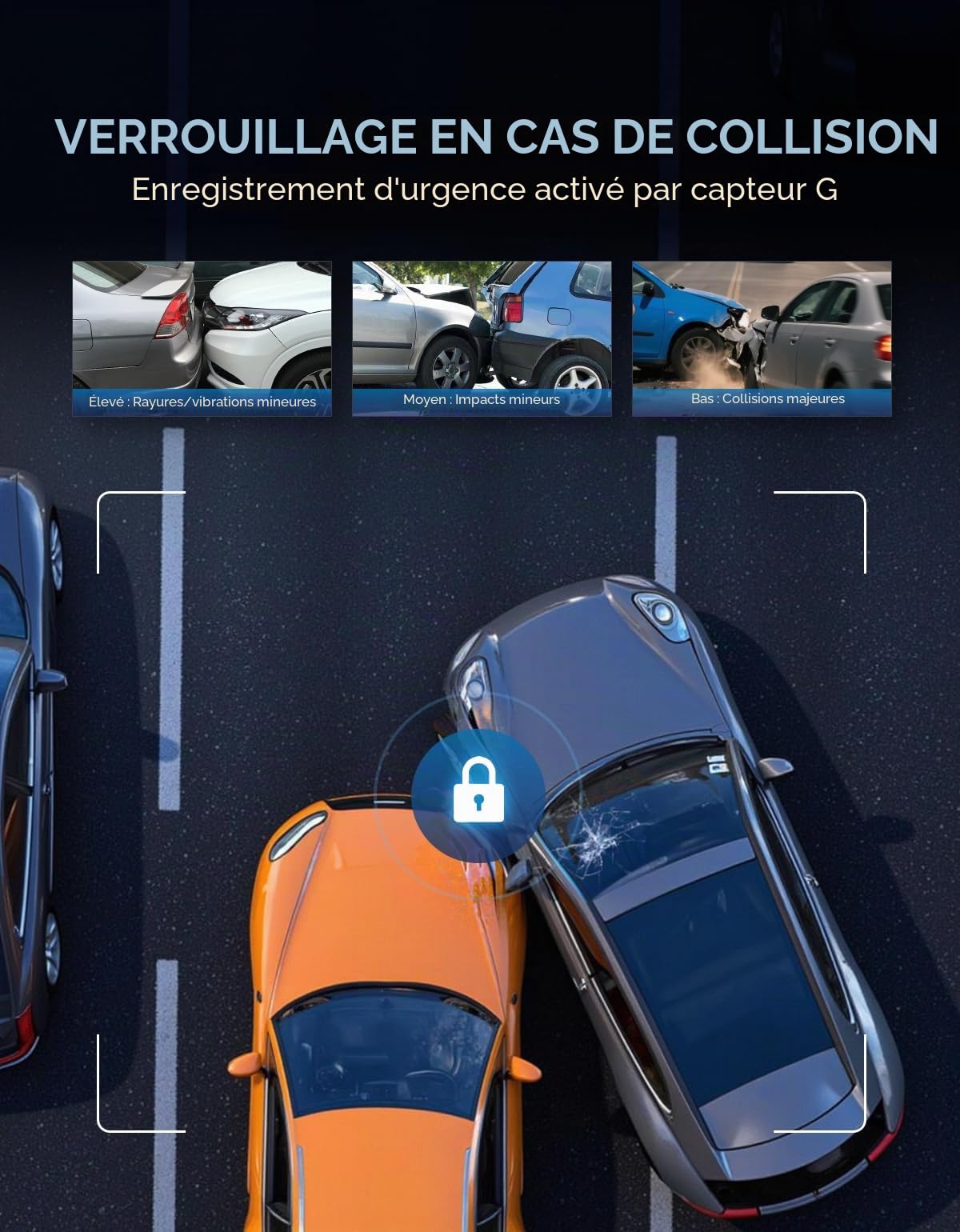 TECXERLLON Caméra embarquée avant et arrière, double caméra de tableau de bord 4K, caméra de tableau de bord pour voiture avec vision nocturne étoilée, grand angle 160° avant et arrière 150°, GPS, WDR