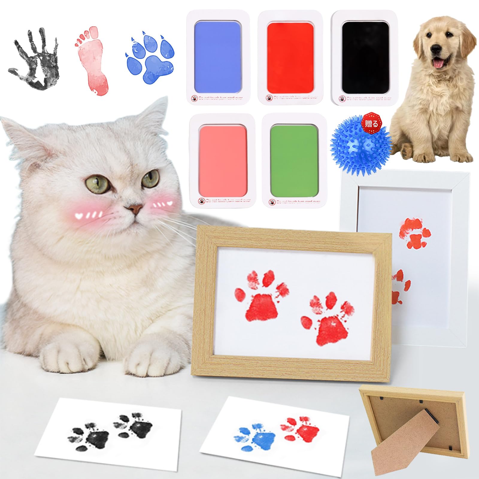 Amazon | 犬 手形 足形キット ペット 足あと スタンプ キット 手形