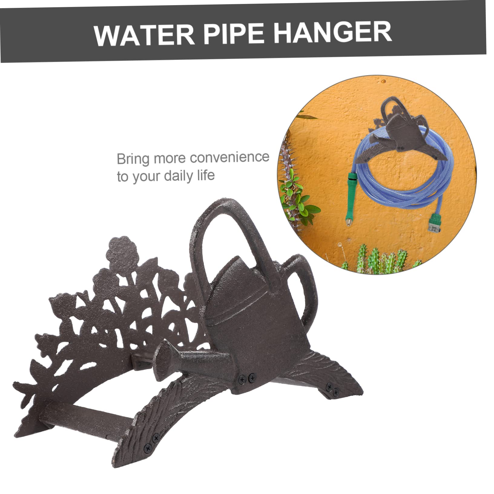 Gancho de Pared de Hierro Fundido para Manguera de Agua de Jardín
