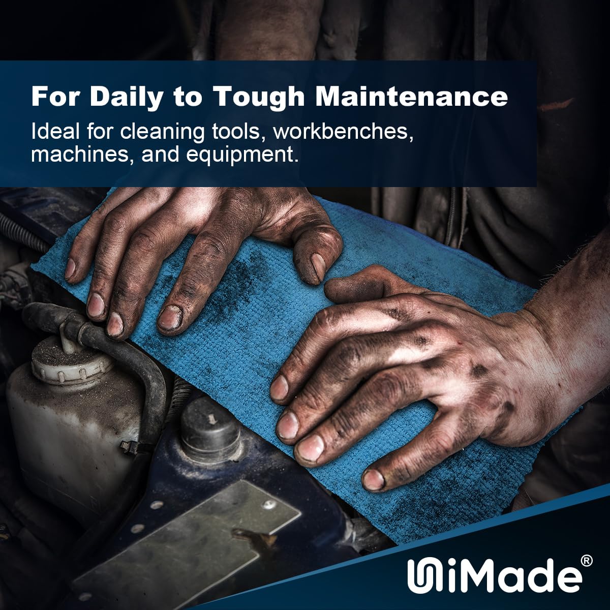 Shop Towels 100 Sheets Microfiber Cleaning Cloth Commercial Grade Washcloths Lint-Free Bulk Shops Rags for Cars Mechanic Restaurant — view 4