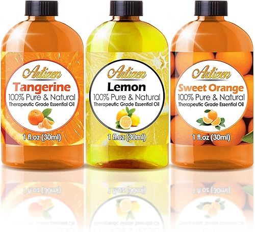 Miniatura 2 de Juego de aceites esenciales de cítricos  3 unidades de 1 oz aceite esencial 100 puro naranja dulce limón y mandarina