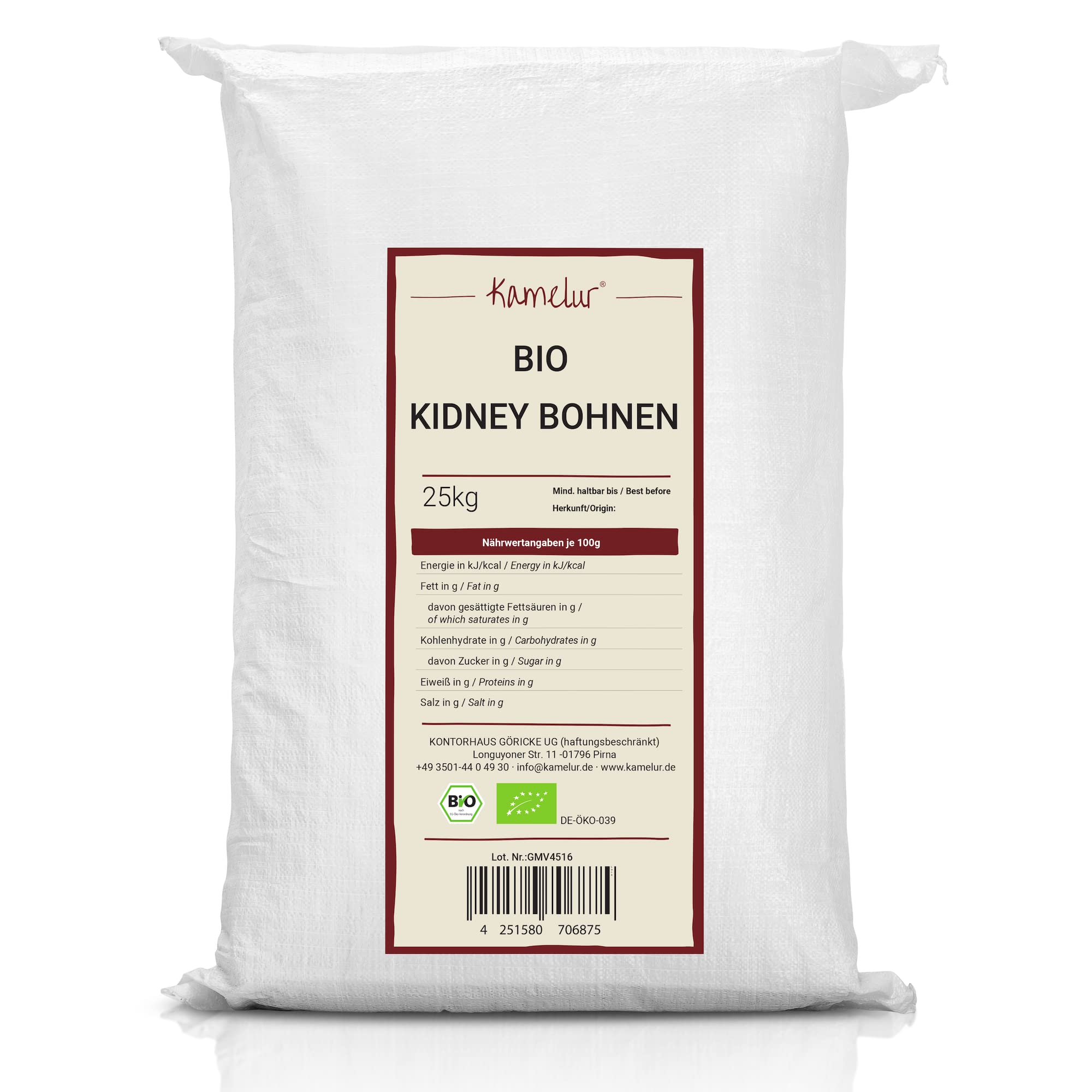 25kg de haricots rouges séchés BIO - haricots rouges séchés et sans additifs - haricots rouges BIO en grand emballage