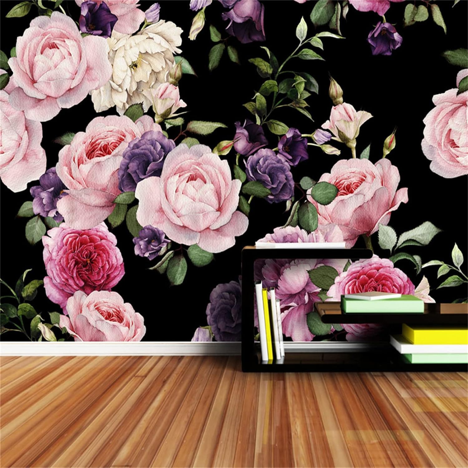 Papier Peint Photo Mural 3D Fleur Rose autocollant amovible