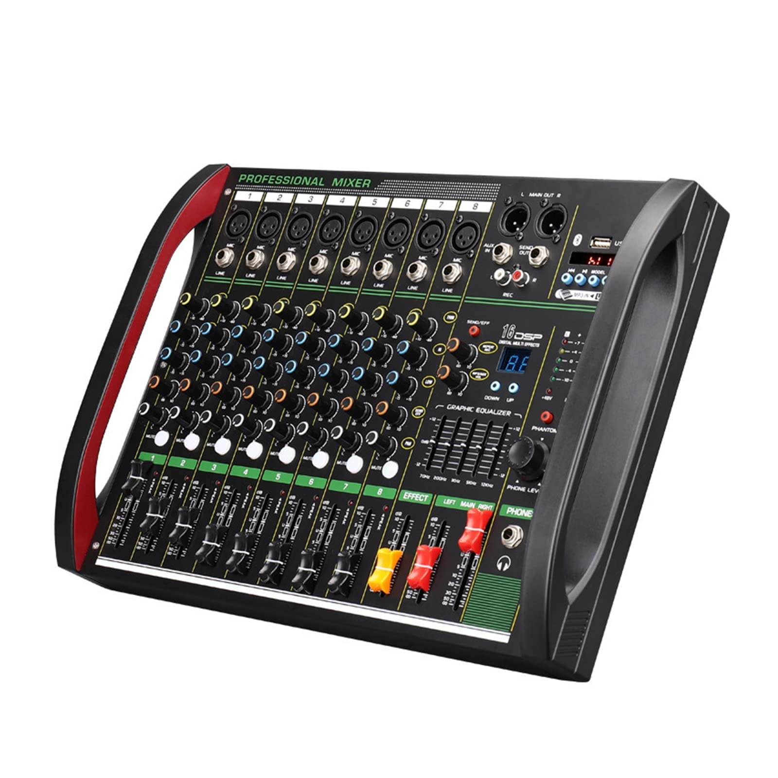 Mikser DJ-ski, Mikser 4-kanałowy Efekt pogłosu DSP Profesjonalny mikser USB Balance Family Stage Performance KTV