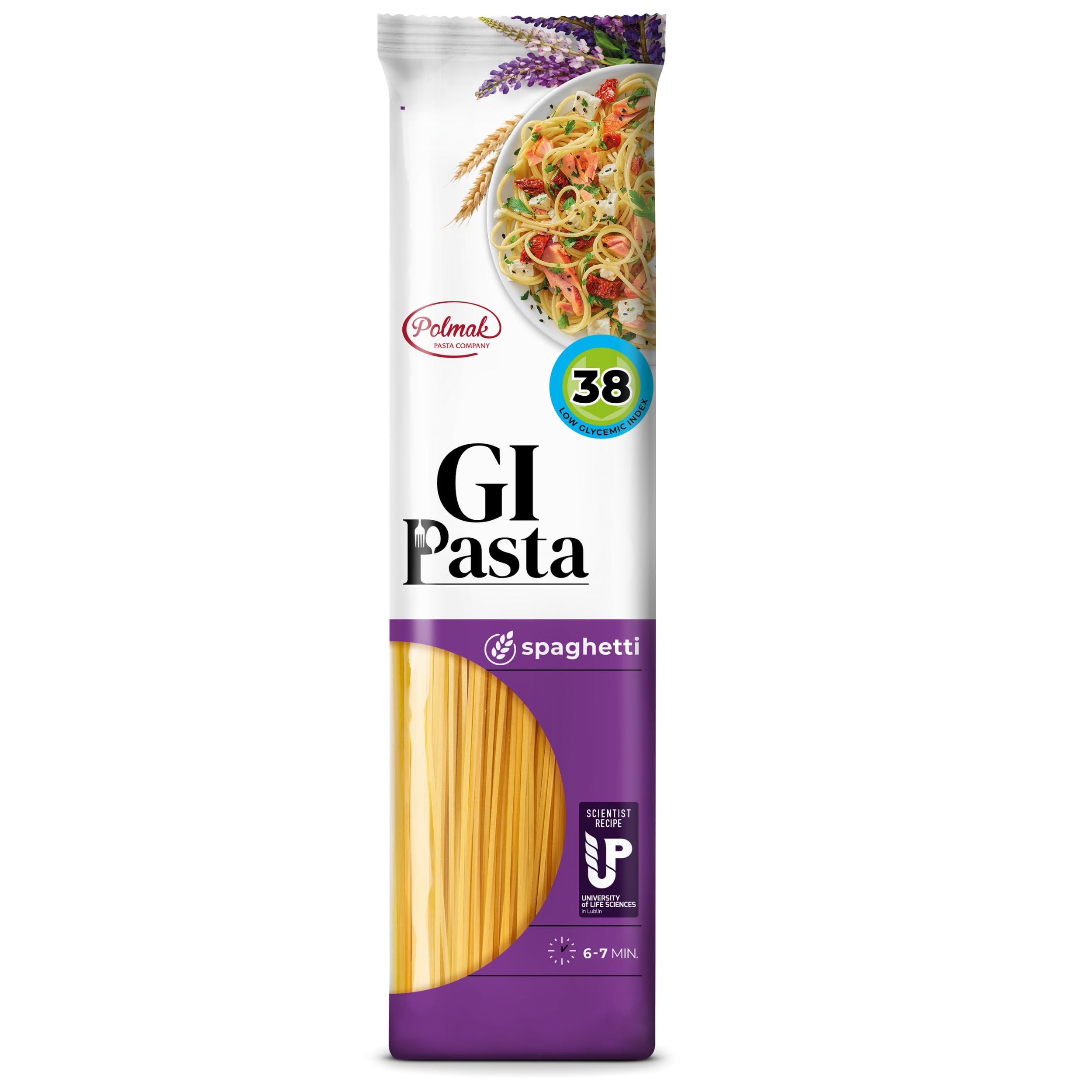 Spaghetti Nudeln für Diabetiker & Low Carb | Hergestellt aus Hartweizen | Low-Carb-Diät | Glykämischer Index 38 (6er pack)