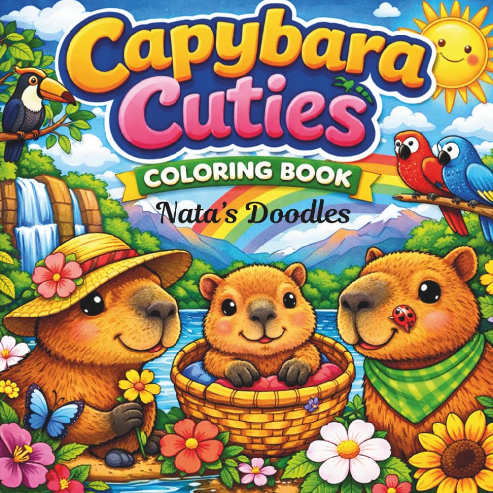 Capybara Cuties Coloring Book