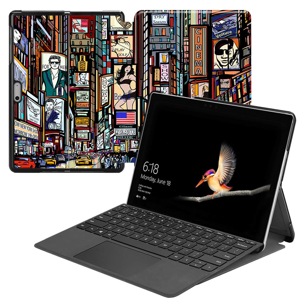MAITTAO Protective Case for Microsoft Surface Go,Slim Smart Cover Stand Hard Shell for Surface Go 10 Inch 2018 Tablet with Surface Pen Holder,Compatible with Type Cover Keyboard, Graffiti Wall 17