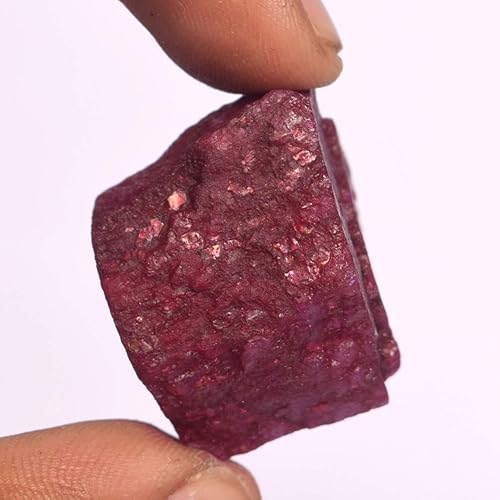 Miniatura 3 de Un rubí rojo de alto grado de 102.00 quilates de cristal curativo, trozo de rubí natural, rubí en bruto sin cortar