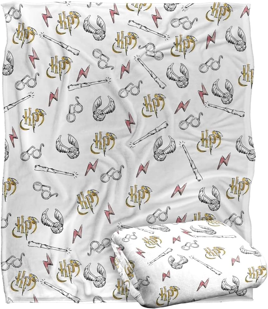 Harry Potter Whimsical Water Color Officially Licensed Silky Touch Super Soft Throw Blanket 50" x 60"