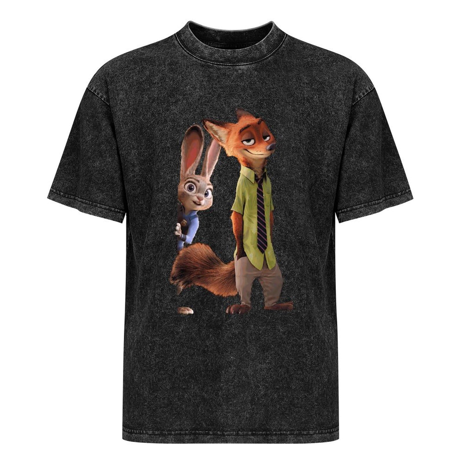 Amazon.co.jp: Tシャツ 半袖 ズートピア ニック・ワイルド レトロ T