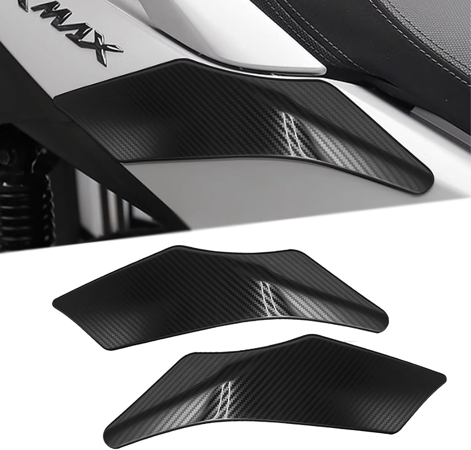 for 2025 XMAX300 Xmax300 Upgraded Motorcycle Accessories Aluminum Alloy Side Impact Strips to Protect The Sides of The Motorcycle. (Carbon Fiber Texture) 2023-2025