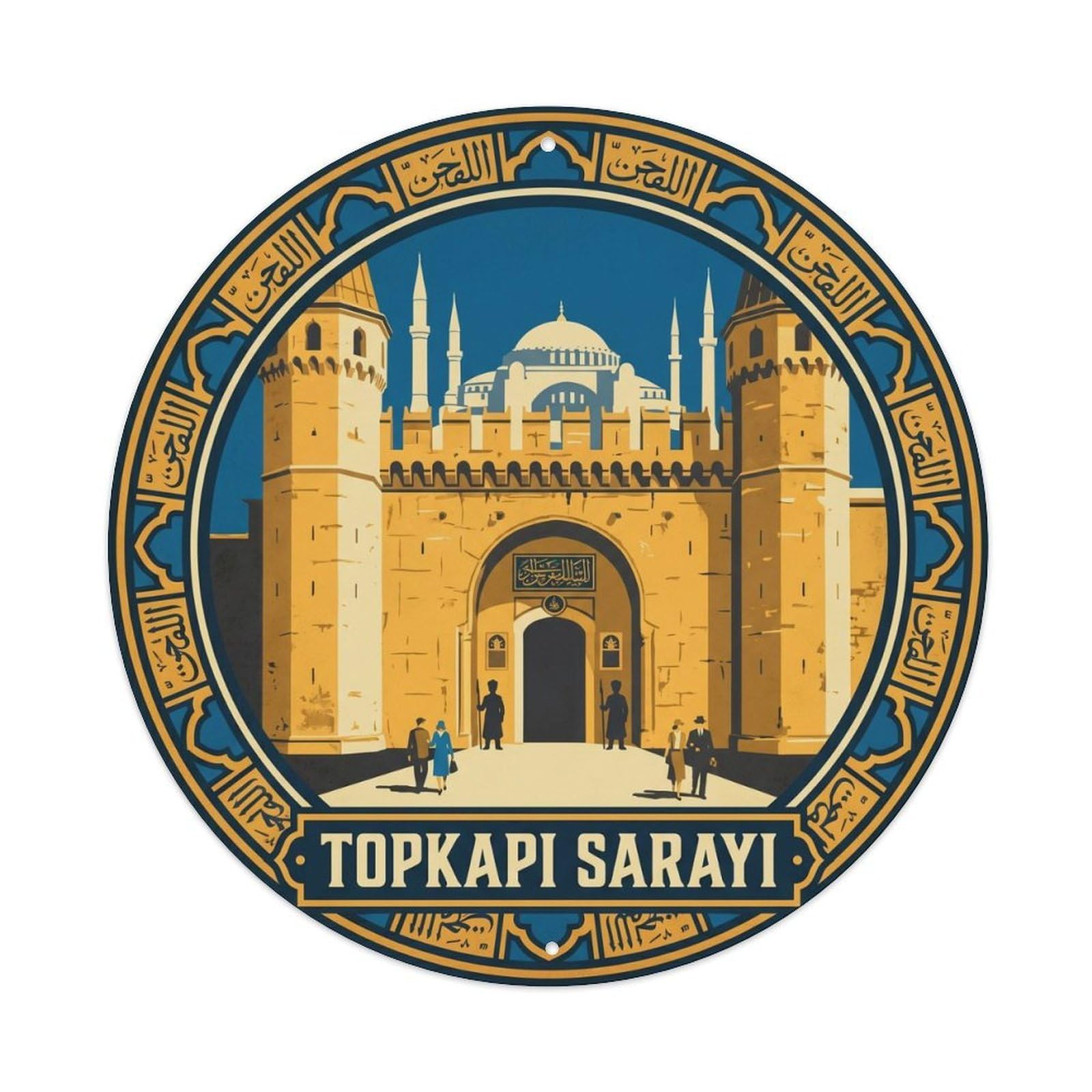 Topkapi Gate Bosphorus Anatolian Ruins Travel Graphic Metal Tin Sign