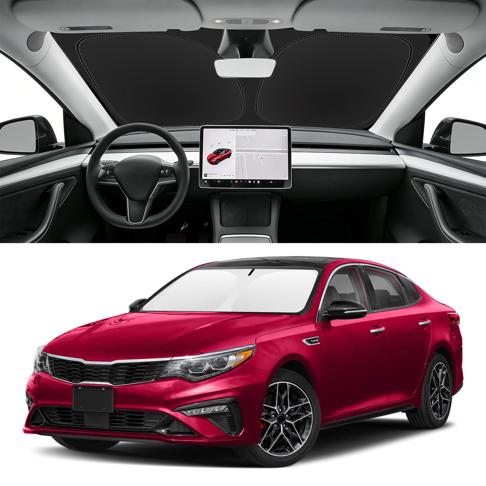 Custom Fit Windshield Sun Shade for Kia Optima 2016-2020