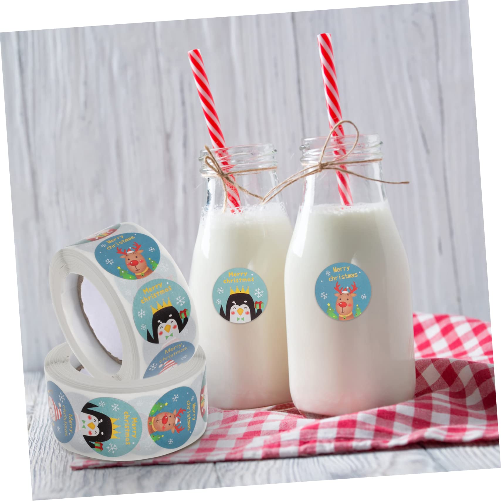 Tofficu 6rotoli Adesivi Natalizi Decorativi Di Etichette Per Regali e Biglietti Di Auguri Perfetti Per Pacchetti e Progetti Fai Te Durante Natale