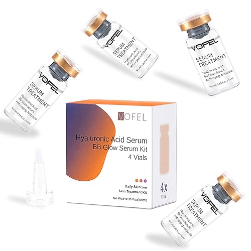 VOFEL Suero de ácido hialurónico para microagujas Dermapen - Ampollas de suero para cara BB Glow Starter Kit de 035 onzas 4 viales VOFEL Suero de ácido hialurónico para microagujas Dermapen - Ampollas de suero para cara BB Glow Starter Kit de 035 onzas 4 viales