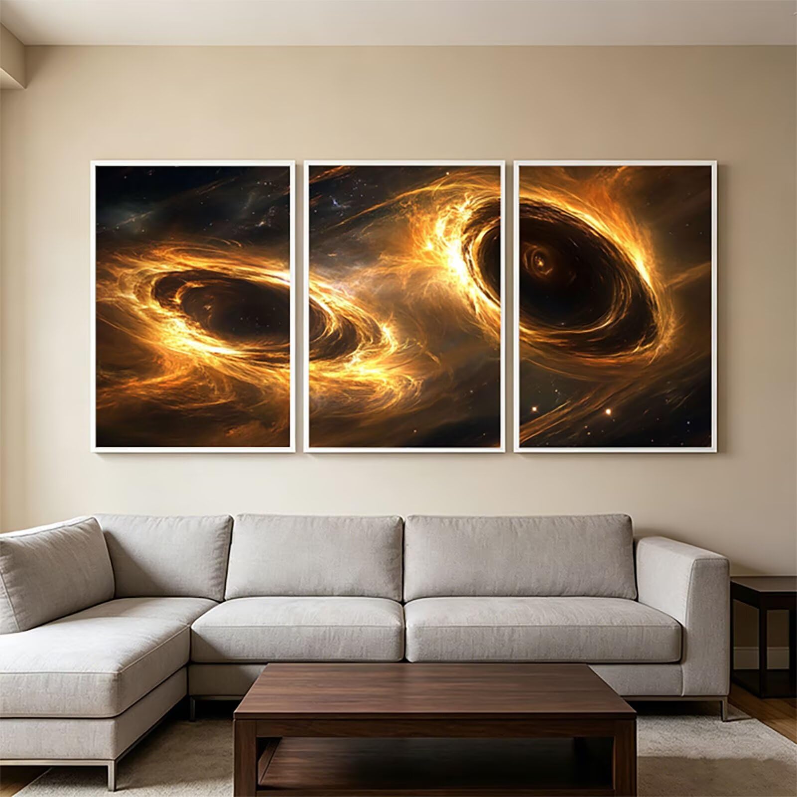 3-pak Diamentowe Malarstwo Diamentowe Czarne Otwór 60 x 90 cm, Haft Haft Krzyżowy Rysunek Diamentowy Nowoczesny Wystrój Salonu Na Prezent Kobieta Wystrój Domu Krajobraz PZSH-4208