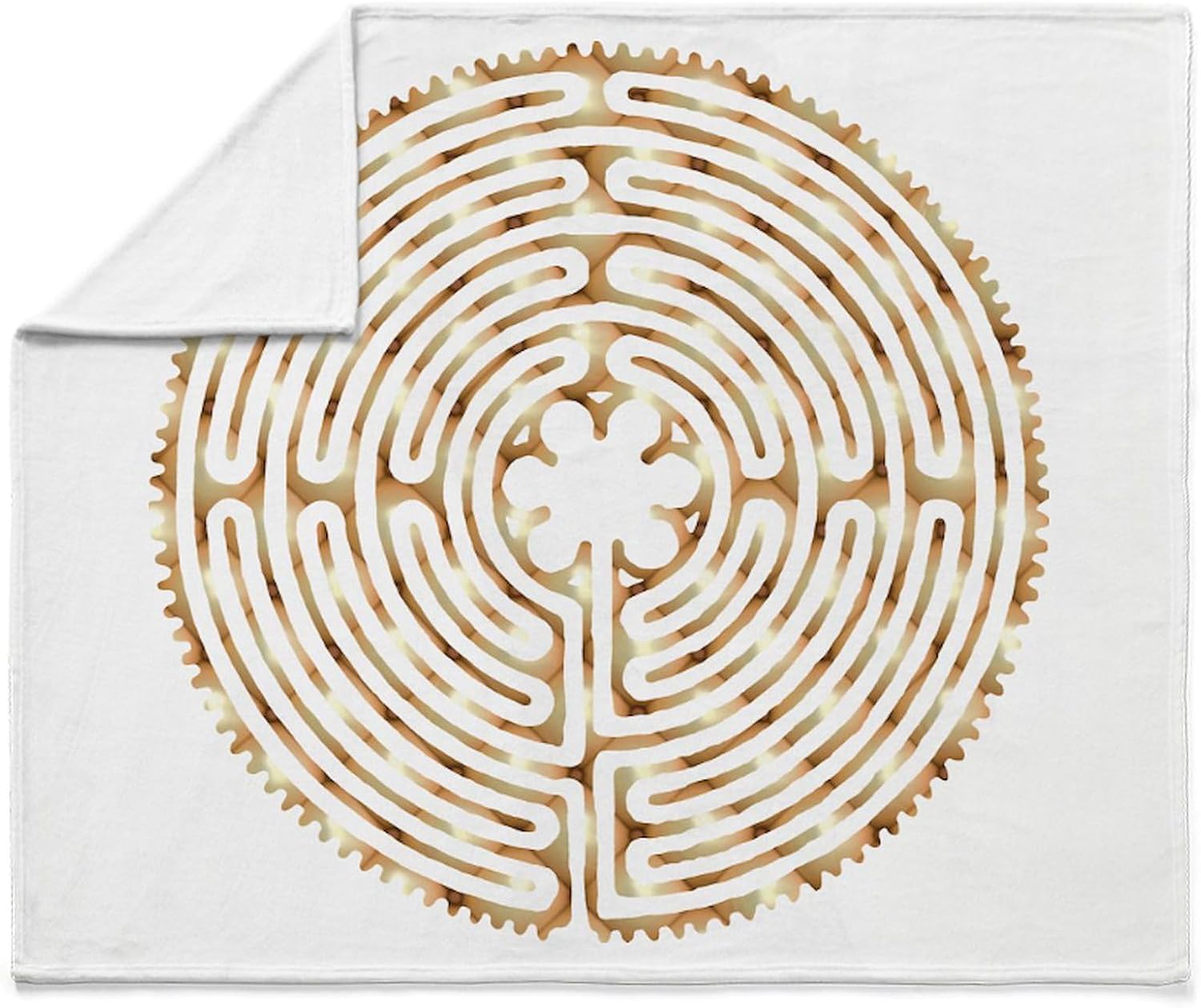 CafePress Chartres Labyrinth Pearl Throw Blanket Super Soft Fleece Plush Throw Blanket, 60"x50"