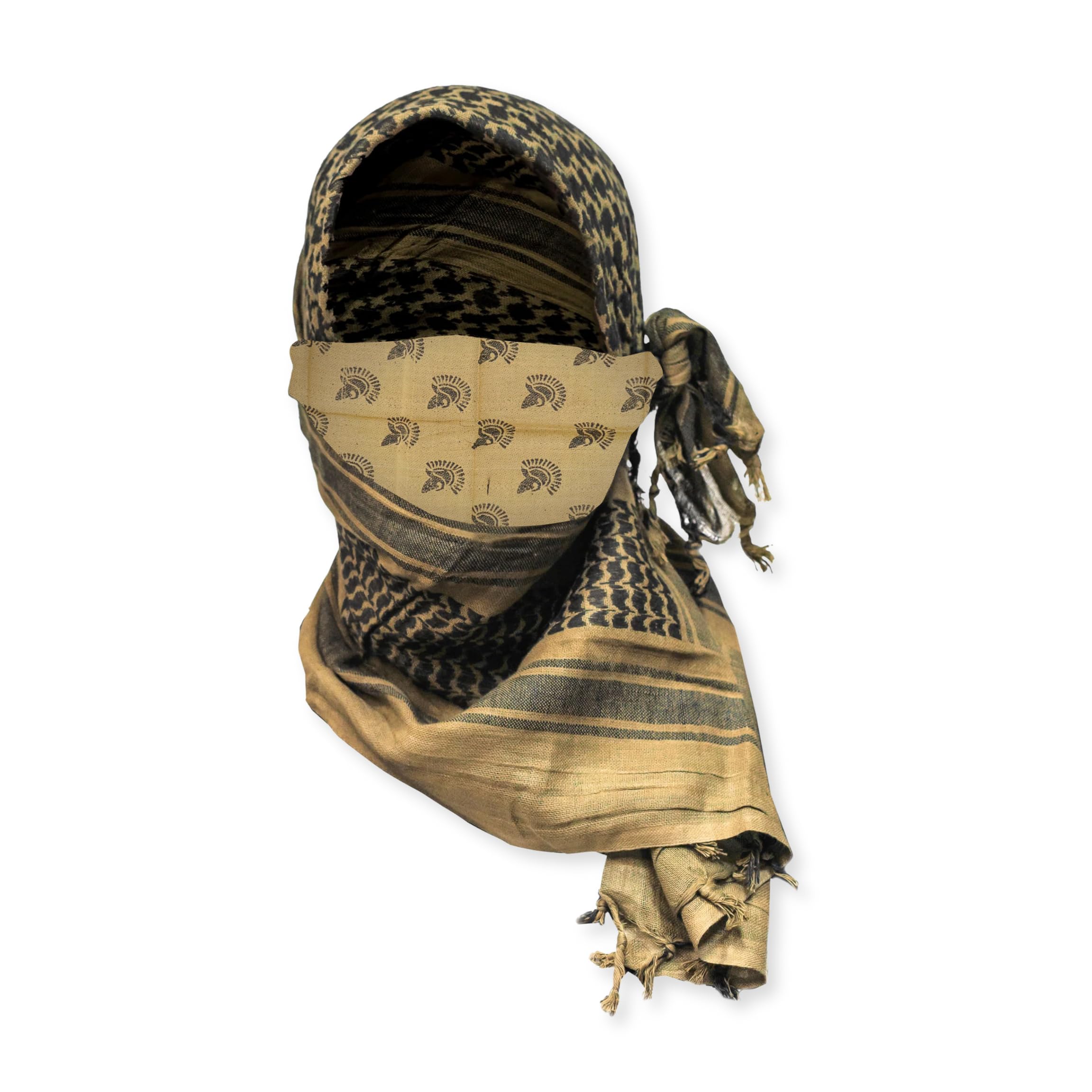 Shemagh Tactical Scarf, Middle Eastern Desert Hood, Bandana, Keffiyeh, Military Style, 100% Cotton, 42" x 42"