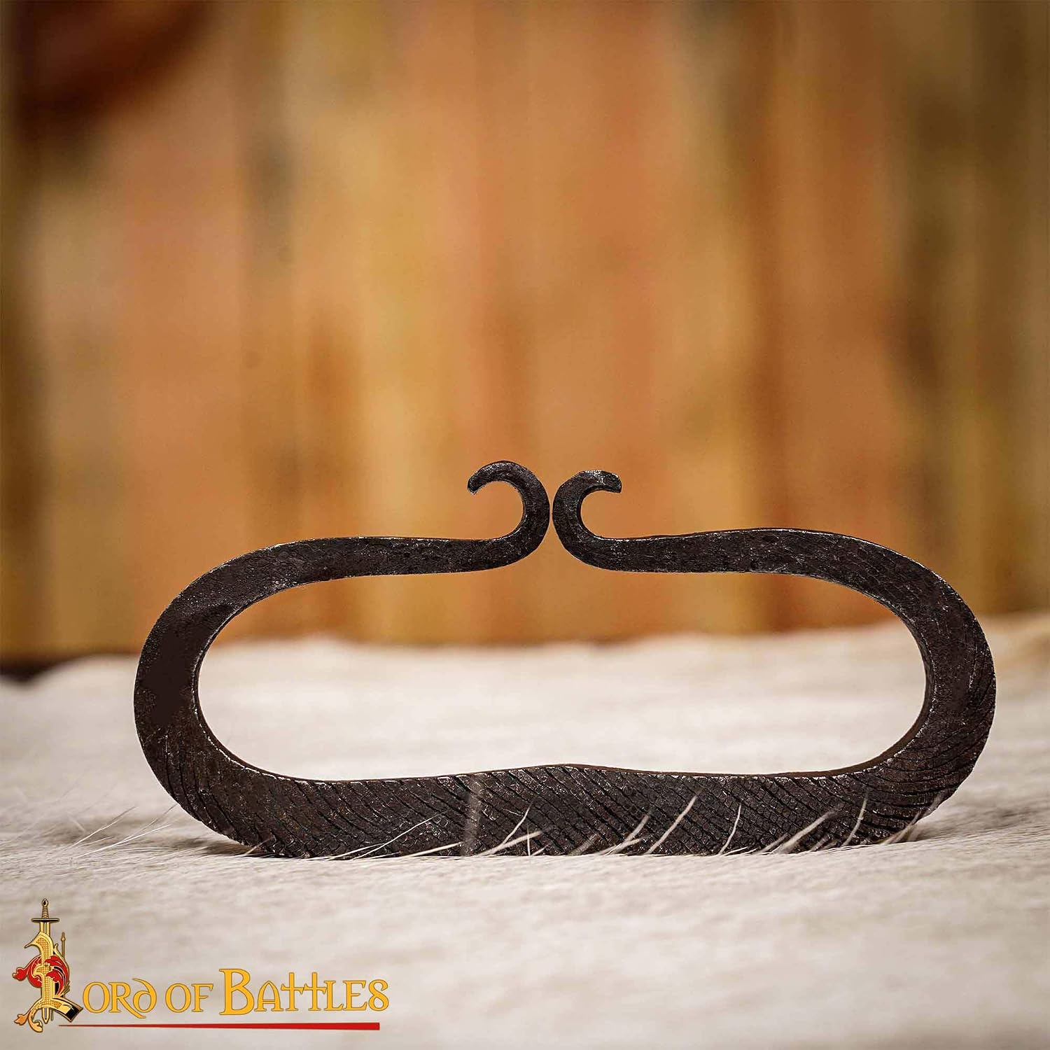 Lord of Battles Medieval Hand Forged Sturdy Iron Fire Striker Natural Finish Medieval Historical Reenactments Fully Functional Camping Accessory