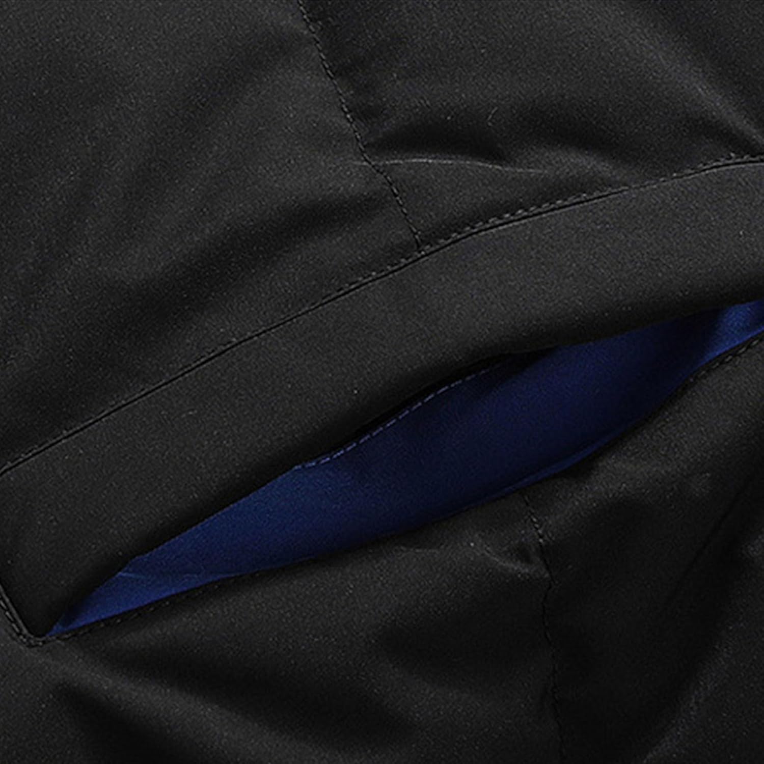 Men's Loose Padded Hooded Jacket Winter Full Zipper Warm Coat Stand Collar Windproof Quilted Outwear