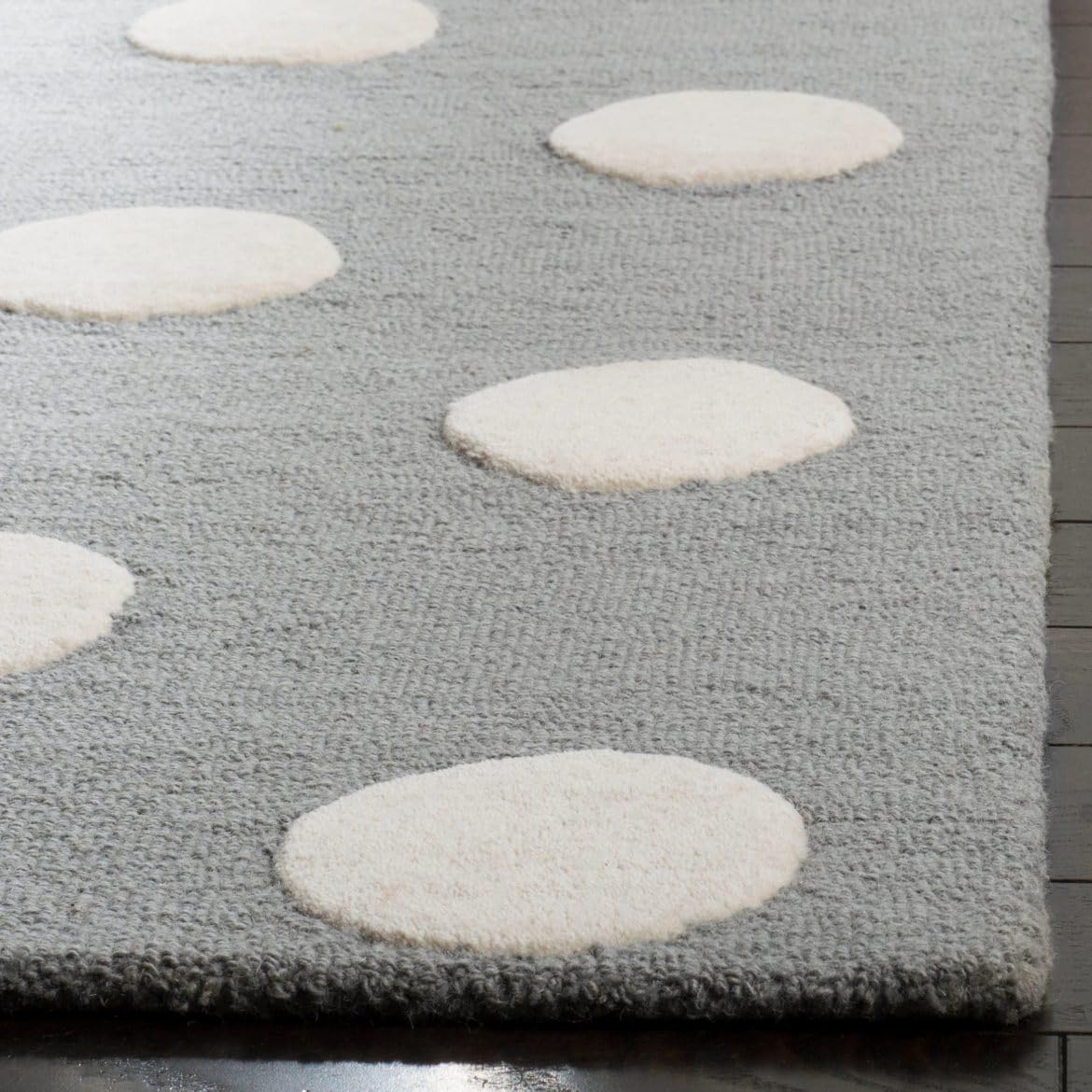 Tapis moderne touffeté main pois 120x180cm salon chambre chic