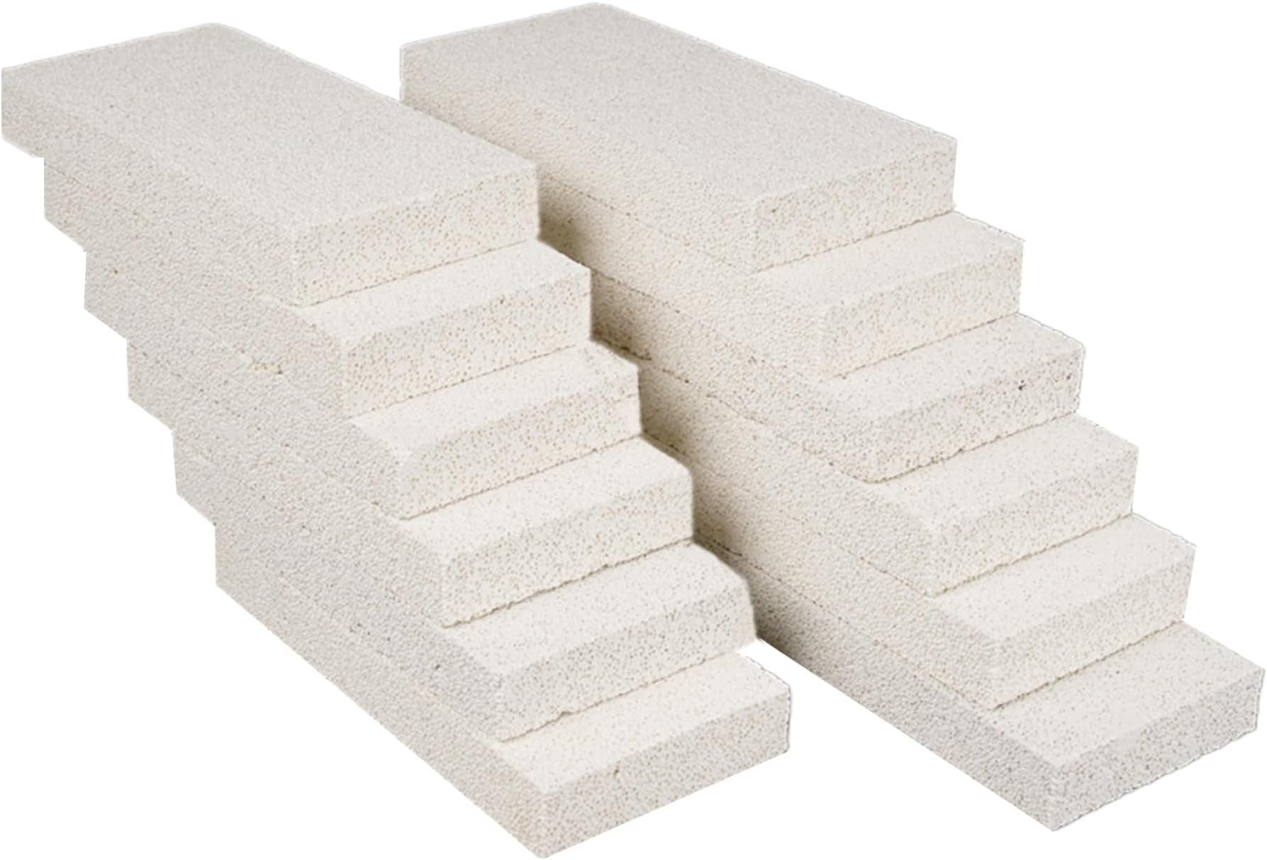 12 Pieces Insulating Fire Brick for Ovens, Kilns, Blacksmith, Fireplaces, Forges 9" x 4.5" x 1.25" 2300F Rated Insulating Fire Bricks