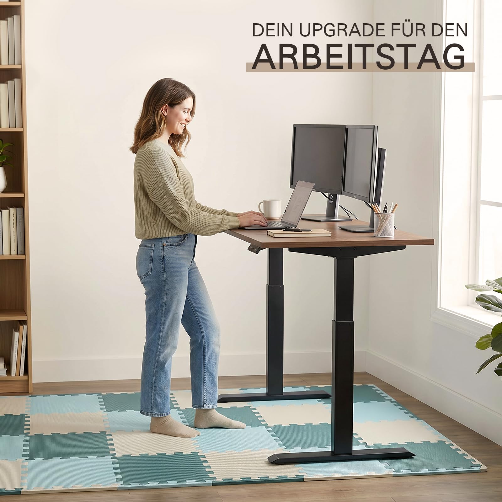 Tappetino di protezione del pavimento set fitness, 24/36/48puzzle mat, tappetino fitness EVA antiscivolo, tappetino per attrezzature fitness, protezione anticaduta all'aperto, sottotappeto piscina