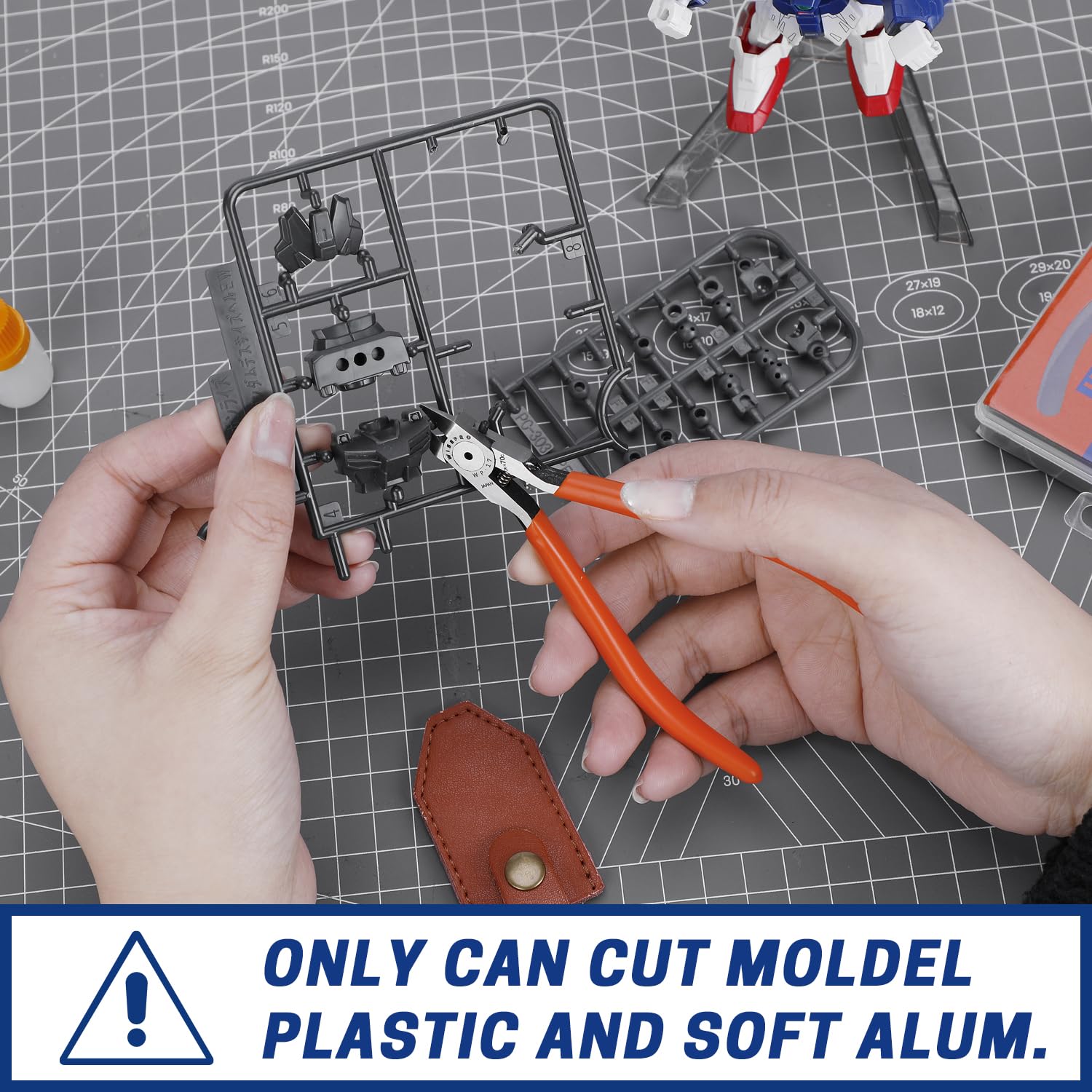 Pince Pour Modèles Plastique WISEPRO 11,2 Cm - Lame Unique Acier Chrome Vanadium - Pour Gundam, Voitures, Avions