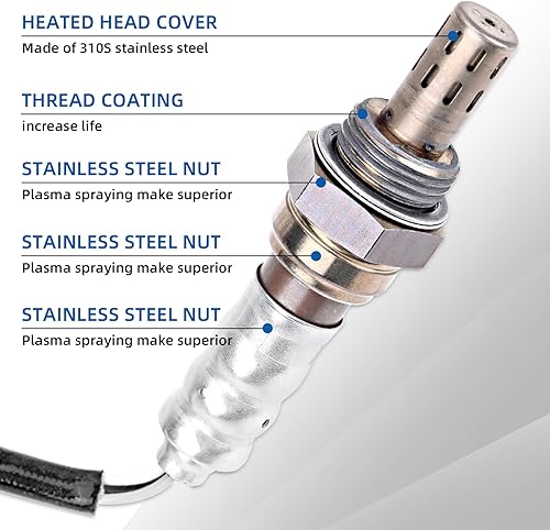 Miniatura 5 de BoaTok Sensor de oxígeno O2 2345010 2344351 aguas abajo compatible con Acura TL Base Type-S Sedan 3.2L 2007 2008 213-1611 5S672 5S6722 5S6722 (juego