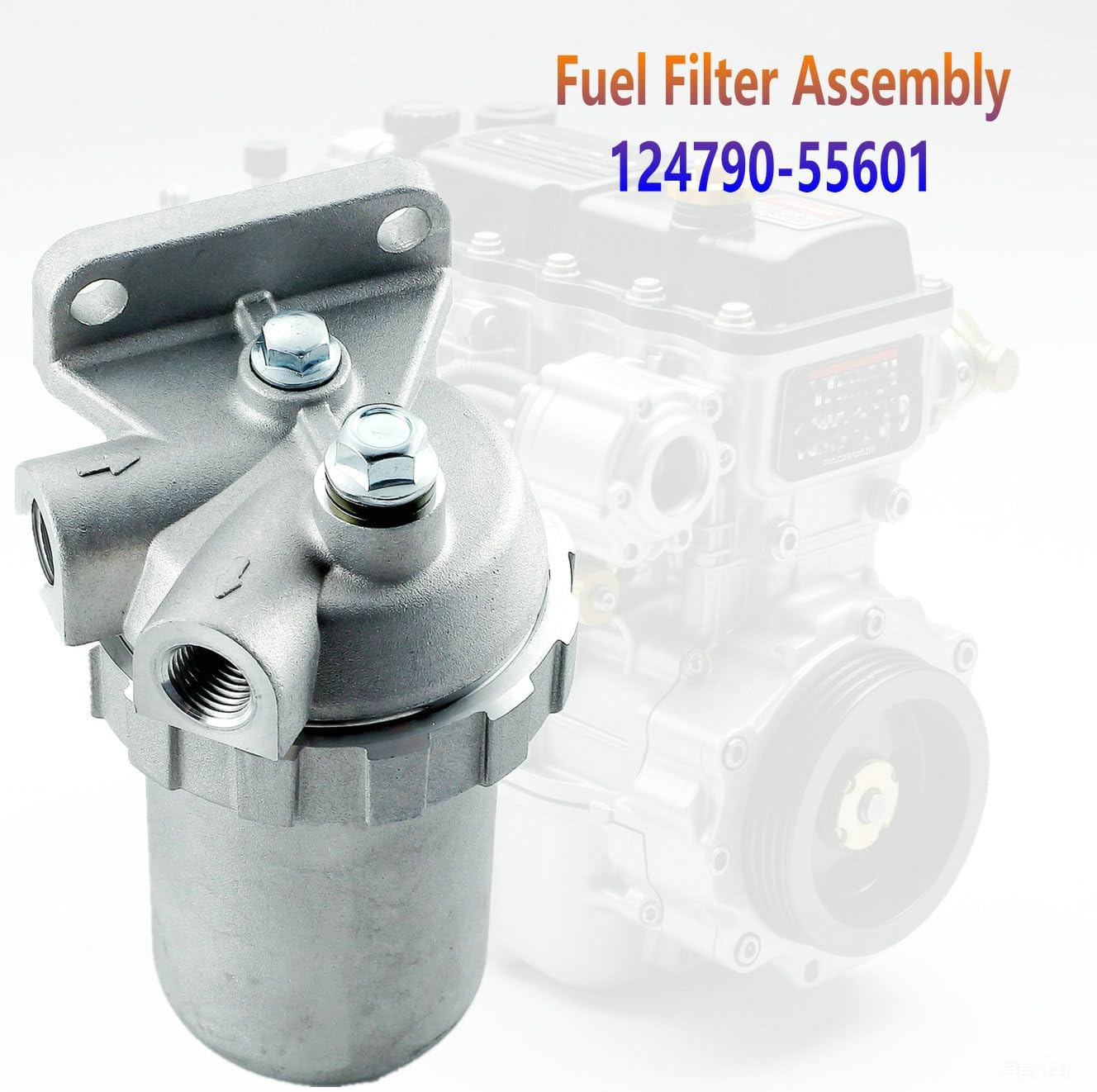 124790-55601 Fuel Strainer Assy,121370-55600,121370-55601 Fuel Filter Assembly Compatible With Yanmar Engine 1GM10, 2GM20, 2GM20F, 2YM15, 3GM30, 3GM30F,3YM20,3YM30