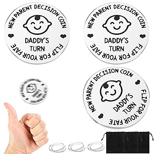 New Parent Flip Decision Coin Funny Gag Gifts Expe