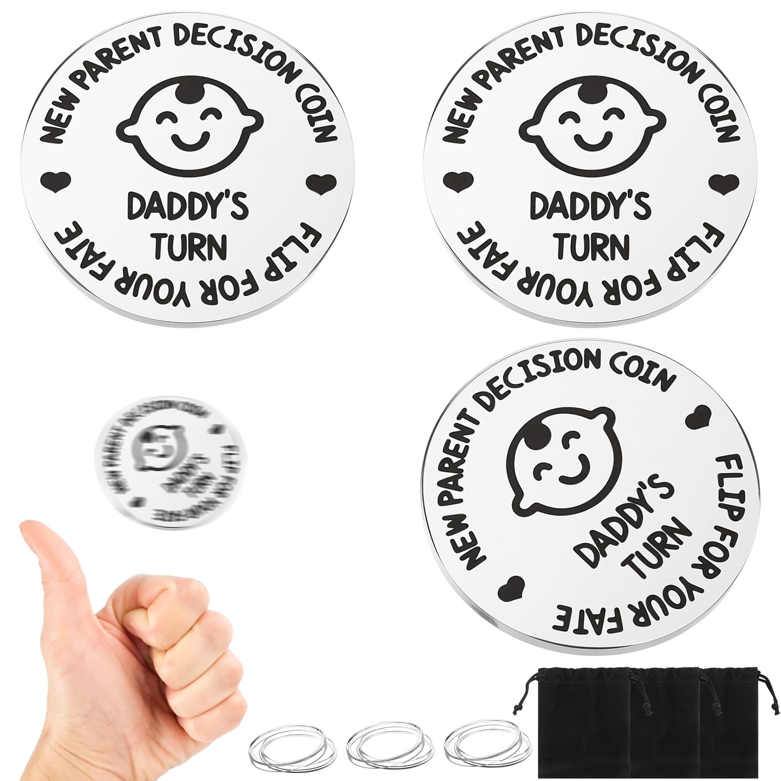 Click to get New Parent Flip Decision Coin Funny Gag Gifts Expe