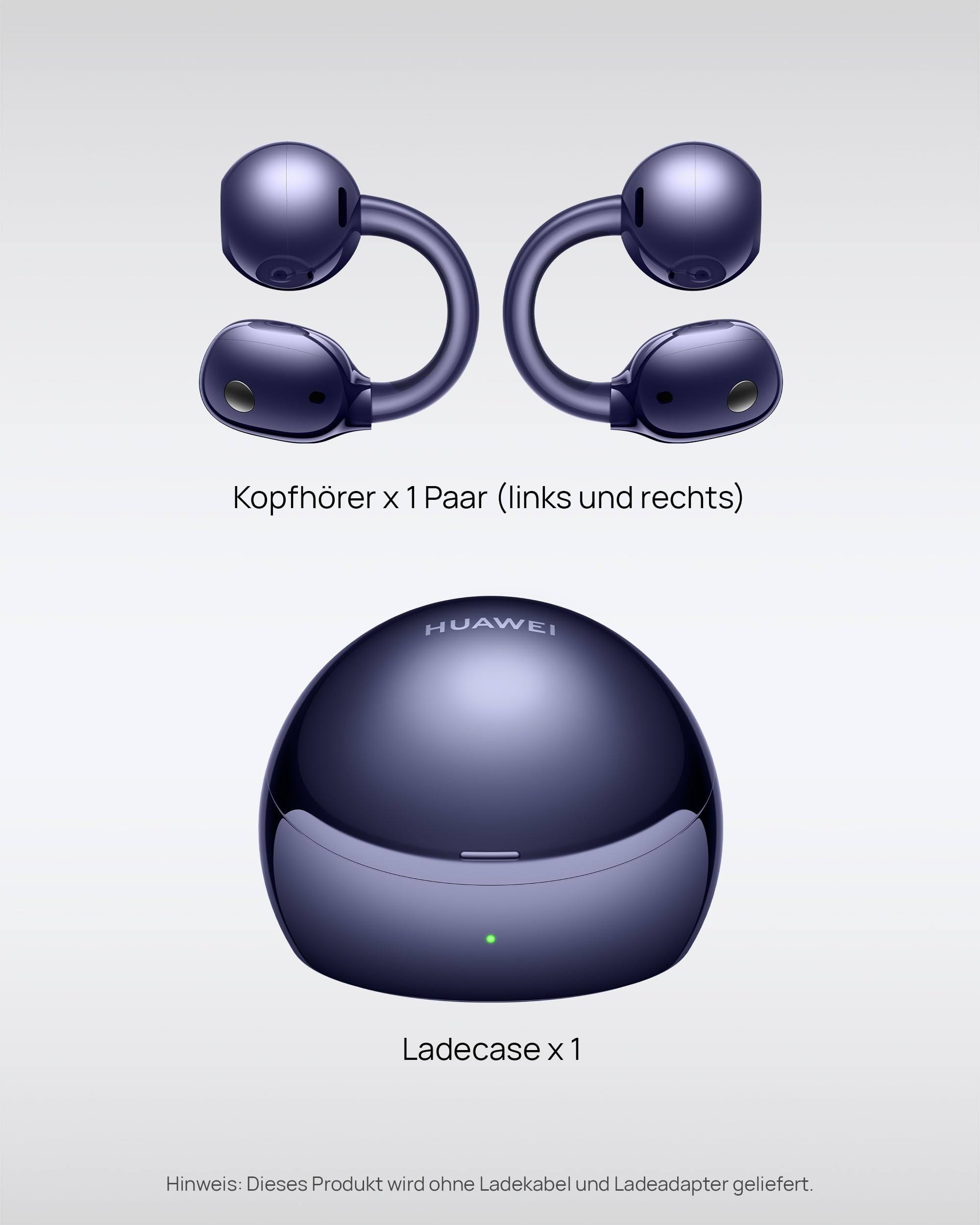 HUAWEI FreeClip 2 S Kabellose Kopfhörer, ganztägiger Komfort, 5,1 g, Blau | Adaptive Open-Ear-Technologie, Smart Control, Metallisch glänzendes Ladecase, IP 57, Kristallklare Anrufe, für iOS & Android